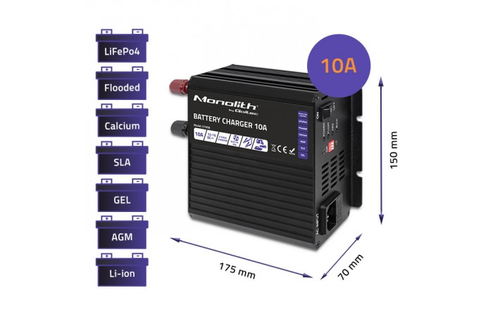 12V 10A Qoltec Smart...