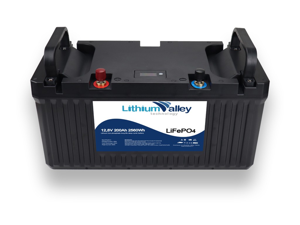 Lithium Valley 12V (12.8V) 200Ah LiFePO4 akumuliatorius