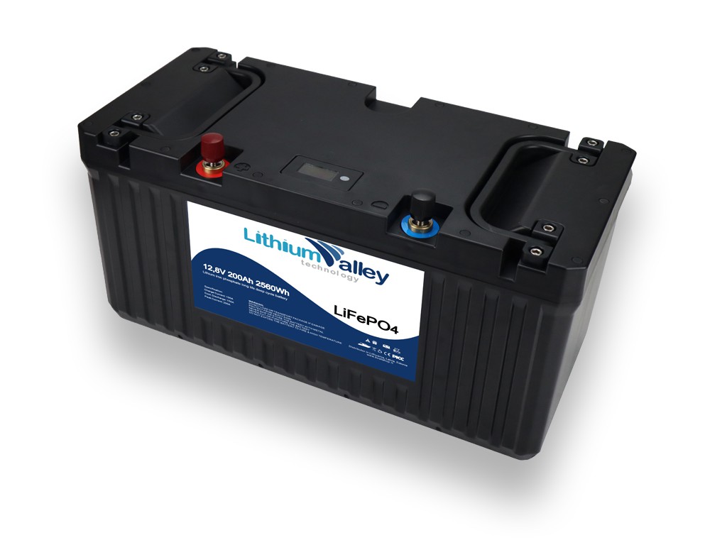 Lithium Valley 12V (12.8V) 200Ah Bluetooth LiFePO4 battery