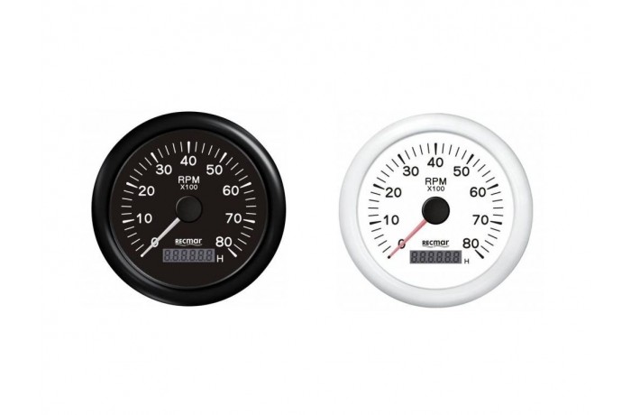 Built-in tachometer 0–8000...
